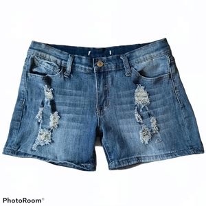 Klique B Jeans Denim Jean Shorts Distressed Women's Size Small